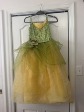 Disney Parks Castle Collection Tiana Costume Princess  Frog Child Size 13 Dress