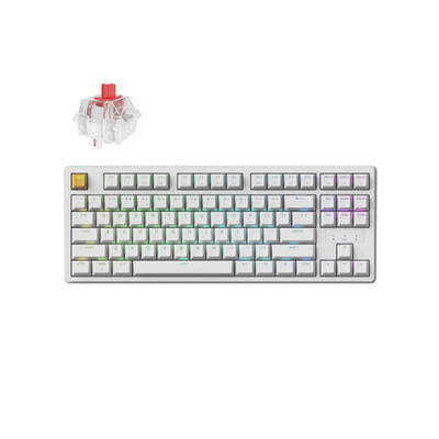 Keychron J4 QMK Wireless Mechanische Tastatur White / ANSI Keychron Super Red