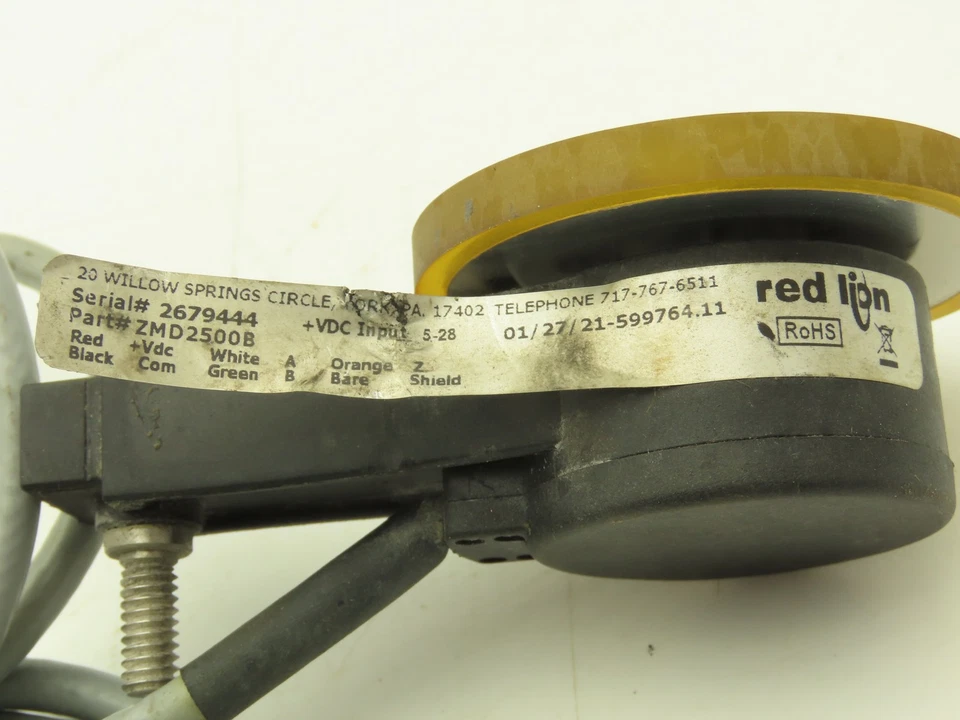 Red Lion ZMD2500B Rotary Encoder with Measuring Wheel 5-28VDC - Image 3 of 4