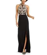 Morgan & Co. Womens Glitter Gown Dress
