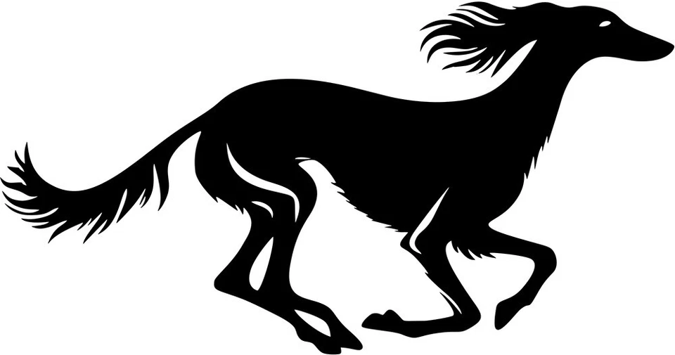 SALUKI Windhund Aufkleber Autoaufkleber Folienaufkleber Silhouette #74 - Bild 1 von 3