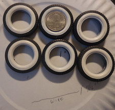 6- Rubber Tires. . 1'' wide inside 1- 11/16 wde x6/16'' hard rubber