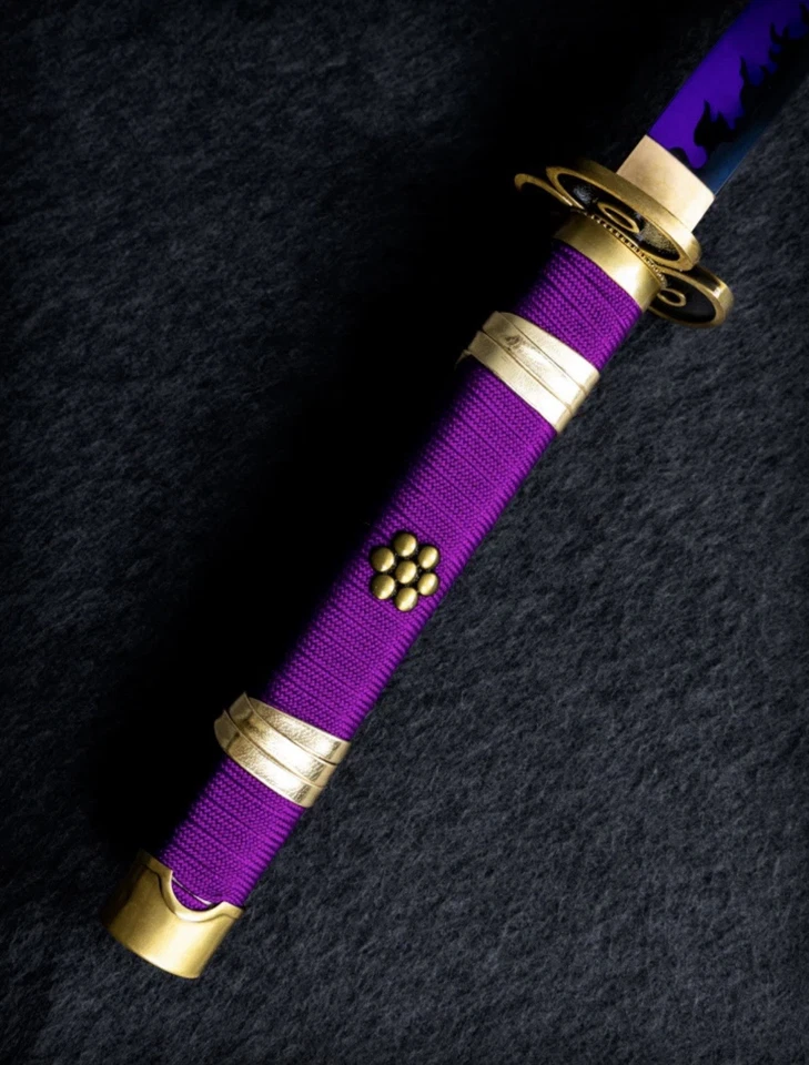 Roronoa Zoro Katana,Yama Enma 动漫武士剑真金属锋利角色扮演刀 — 第 2/4 张图片