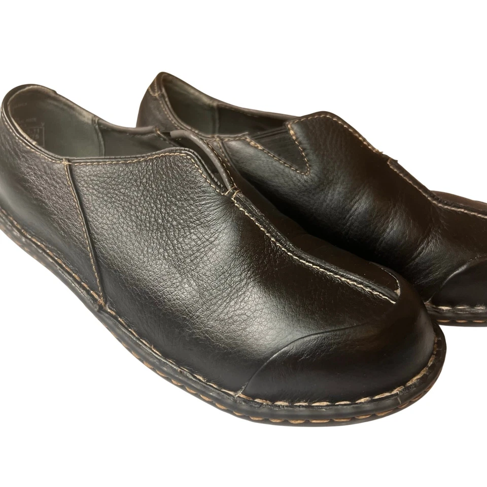 Hush Puppies Professionals Steel Toe Leather Black Loafers Women's Size 7 - Image 2 of 4