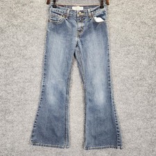 Levi Strauss Signature Jeans Girls 12 Regular Blue Low Rise Flare Stretch Denim
