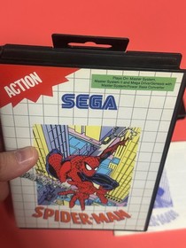 Spider-Man CIB US Version UPC Barcode Sticker Sega Master System SMS Spiderman