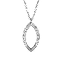 Viventy Halskette-AnhäNger Blattform Zirkonia Sterling-Silber 788448