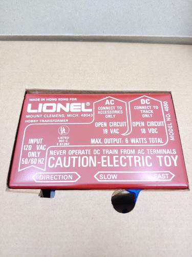 Lionel HO Electric Power Pack 5-4550 Modelo Tren Transformador Nuevo en Caja | Zustand: New