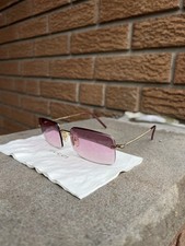 Gucci GG1653 Rose Rimless Sunglasses Made in Italy Y2K