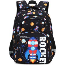 Cute Rocket School Backpack For Boys Elementary Kindergarten Kids School Bag ...