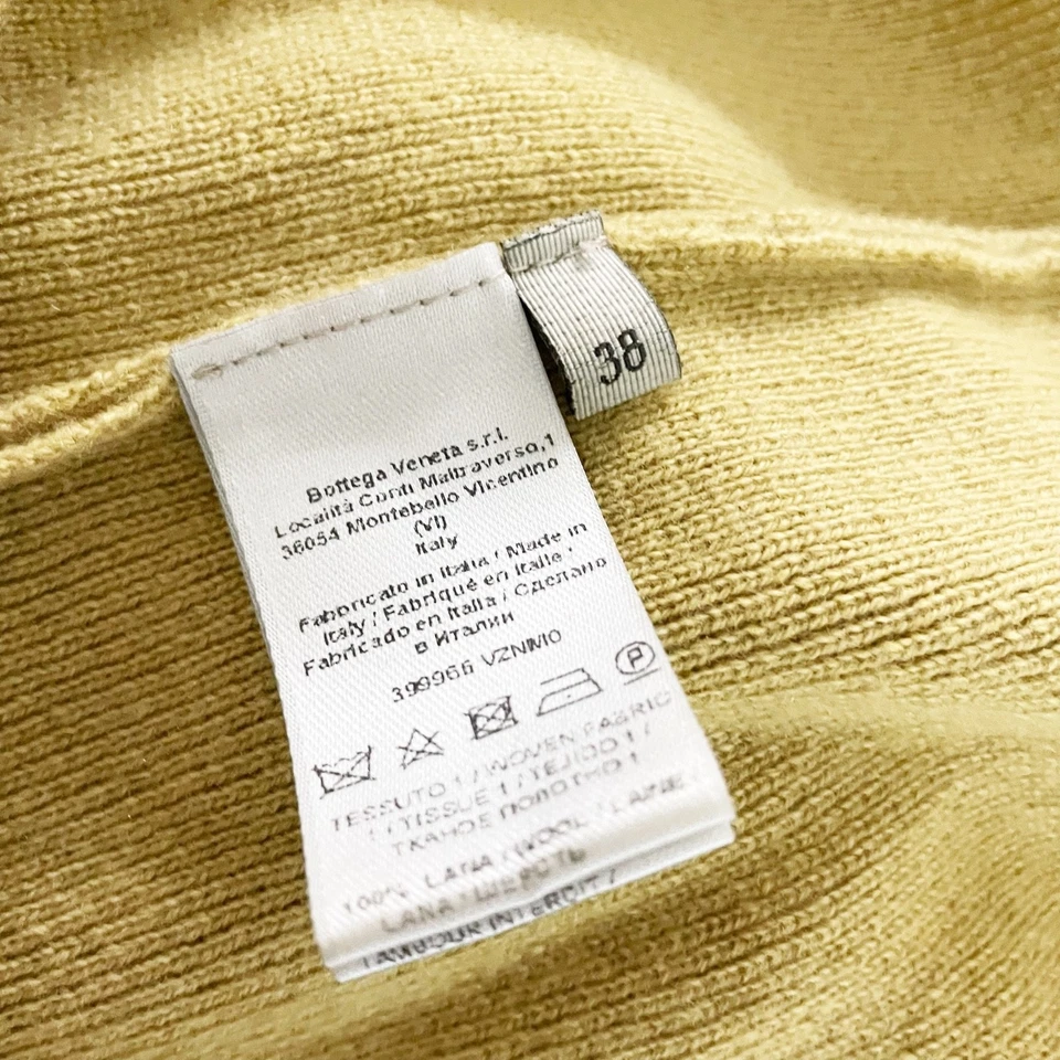 Suéter Pullover Bottega Veneta Hecho en Italia 100% Cachemira Tejido Cuello Redondo Verde Foto 2 de 4