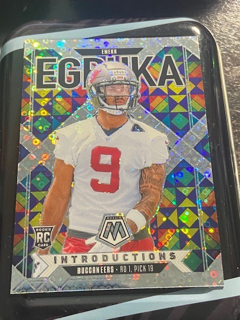 😎 EMEKA EGBUKA RC Silver Disco Prizm 😎 2025 Mosaic No Huddle Introductions #1