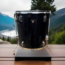 1970s Rogers 16x16 Jet Black Pearl Floor Tom