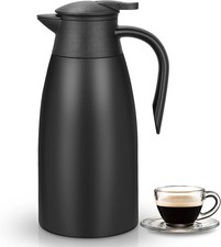Large 2L Stainless Steel Tea Pot Insulated Vacuum Jug Flask Coffee Travel Thermo