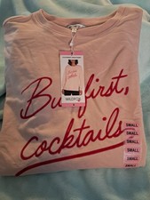 'But First, Cocktails' Wildfox Sweatshirt Small New