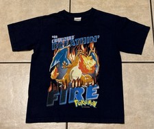 Kid s Vtg Y2K Pok mon Charizard Breathin Fire Shirt Small Evolving Skies 151