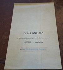 Karte KREIS MILITSCH (Schlesien) / 1959