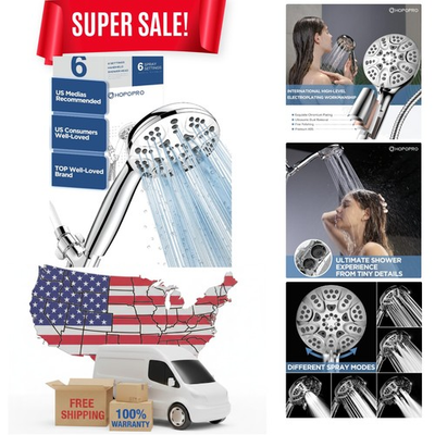 #ad 6 Mode High Pressure Handheld Shower Head Set Consumer Reports Recommended H... $35.14