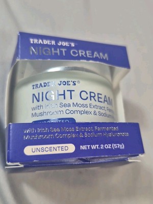 Trader Joe's Night Cream 2oz | Irish Sea Moss | Fermented Mushroom