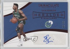2018 Panini Immaculate Heralded Signatures Red 2/25 Sam Perkins #HS-SPK Auto 0c6