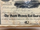1889 SOUTH WESTERN RAILROAD RAILWAY STOCK CERTIFICATE ON A WOODEN BASE — photo 5