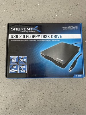 Sabrent External USB 2.0 1.44 MB Floppy Disk Drive (FL-UDRV) UNTESTED