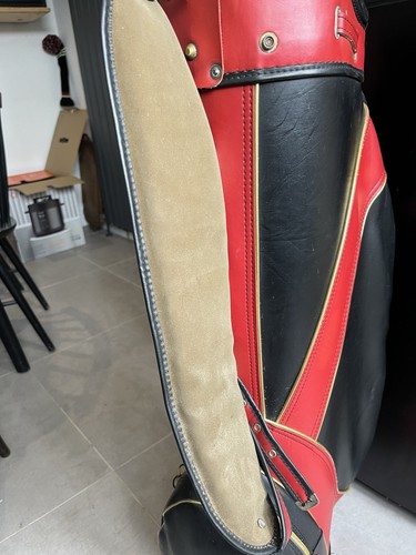 Vintage Slazenger Golf Cart Bag / Red & Black - Picture 6 of 12