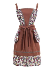 Kitchen Aprons for Women with Pockets Cute Vintage Chef Pinafore Apron for Ga...