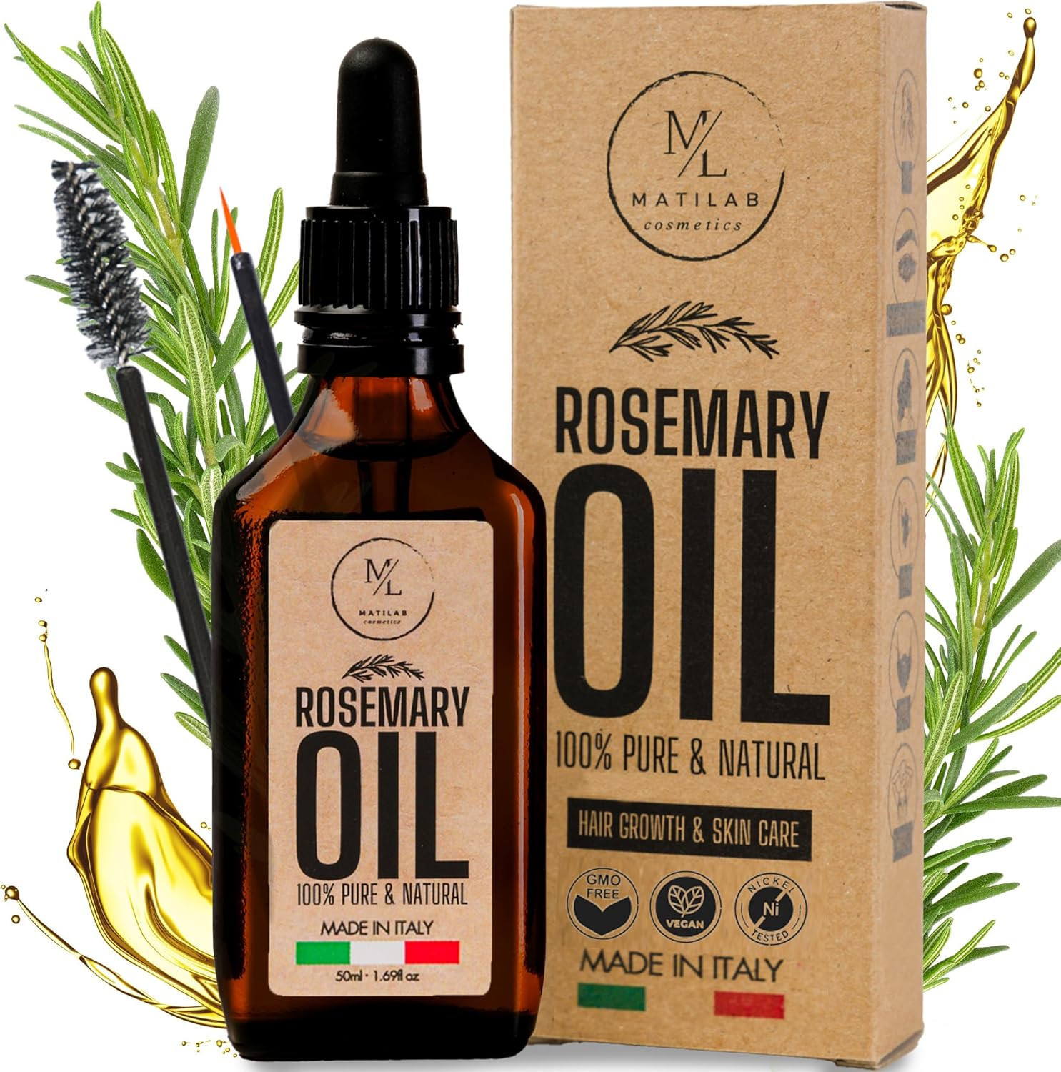 Olio di Rosmarino Mediterraneo - Il Segreto per Capelli Lunghi e Forti