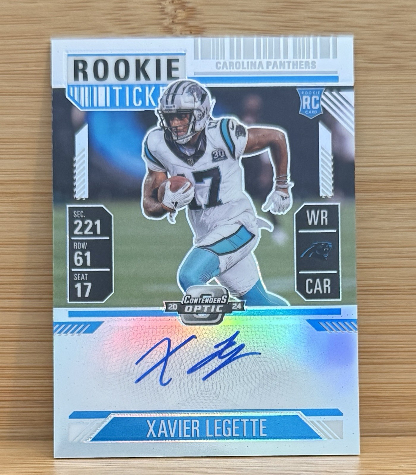 XAVIER LEGETTE 2024 CONTENDERS OPTIC ROOKIE TICKET SILVER RC AUTO