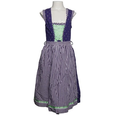 Isar Trachten, Dirndl, Größe: 140, Lila/Weiß/Grün, Baumwolle, Karo, Mädchen #ERe