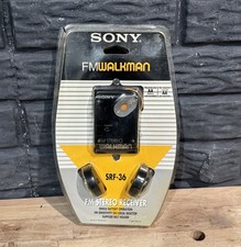 Sony Walkman SRF-36/BM - FM Stereo Portable Radio w/ Headphones New
