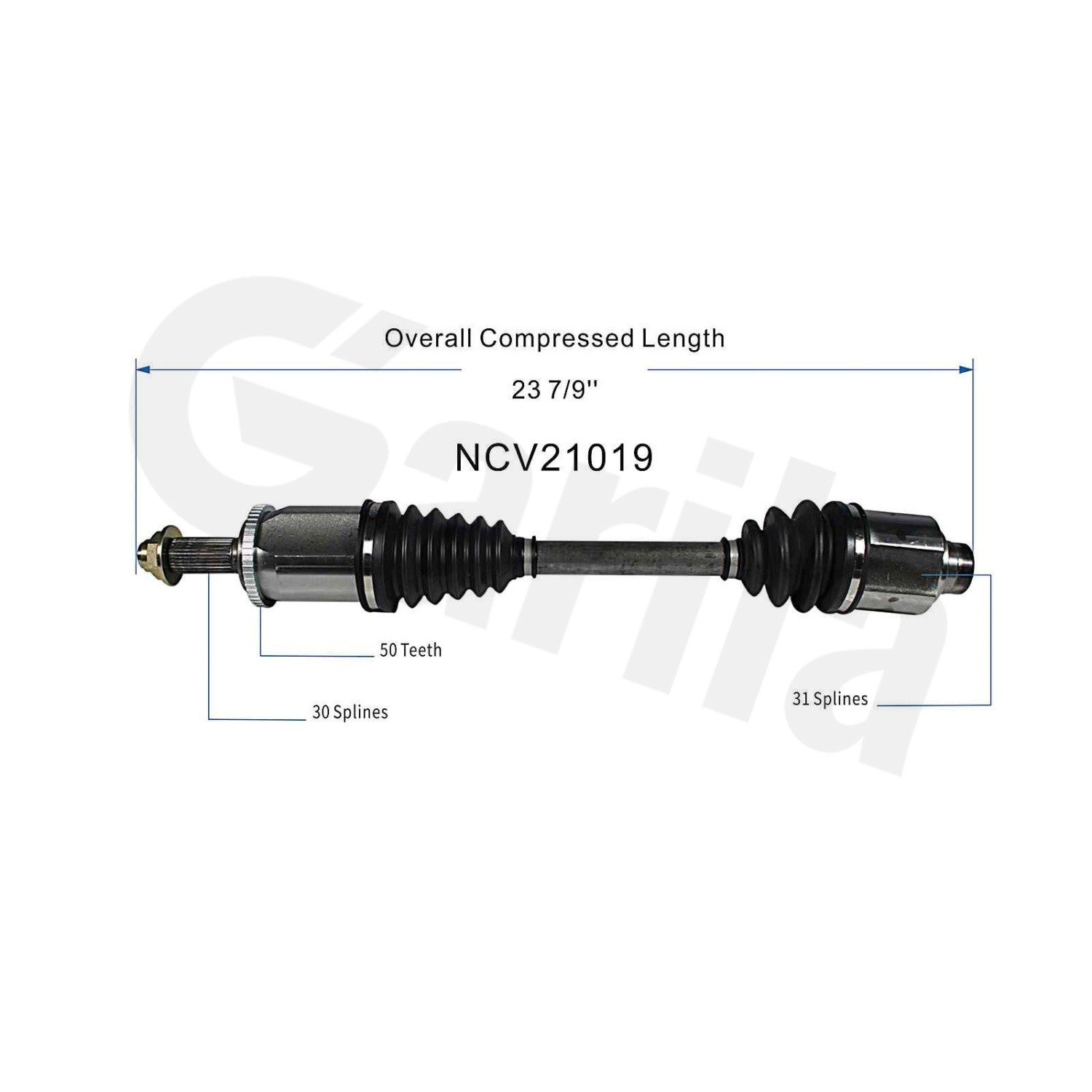 Garila Rear Right Passenger Side CV Axle Joint Shaft for Acura NSX Manual Trans
