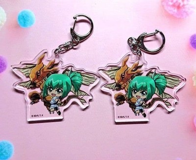 Yu-Gi-Oh Ryua Lua Acrylic Keychain Set 2pc Authentic Rare