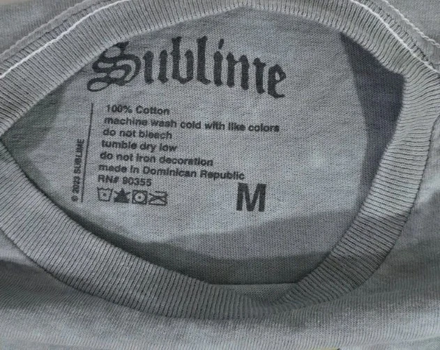 Sublime - Long Beach - Official Brand Gray Tie Dye Retro T-Shirt Adult Size M - Image 4 of 4