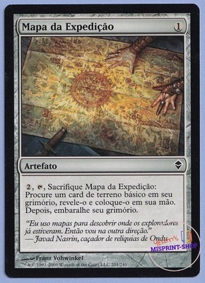 Expedition Map Portuguese Mtg MISPRINT. Search BASIC land instead any land