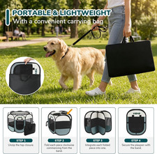 Dog Cat Playpen with Carrying Case,Portable Puppy Pet Tent,Pet House Outdoor-Ind