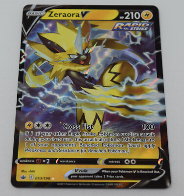 Pokemon TCG Chilling Reign Zeraora V Full Art 053/198 NM | eBay