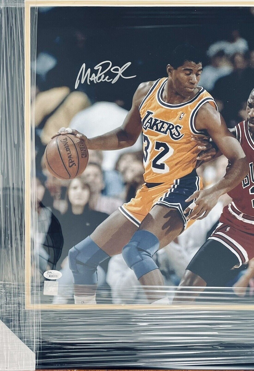 Magic Johnson, Lakers Signed Autographed 22x27 Framed Photo w