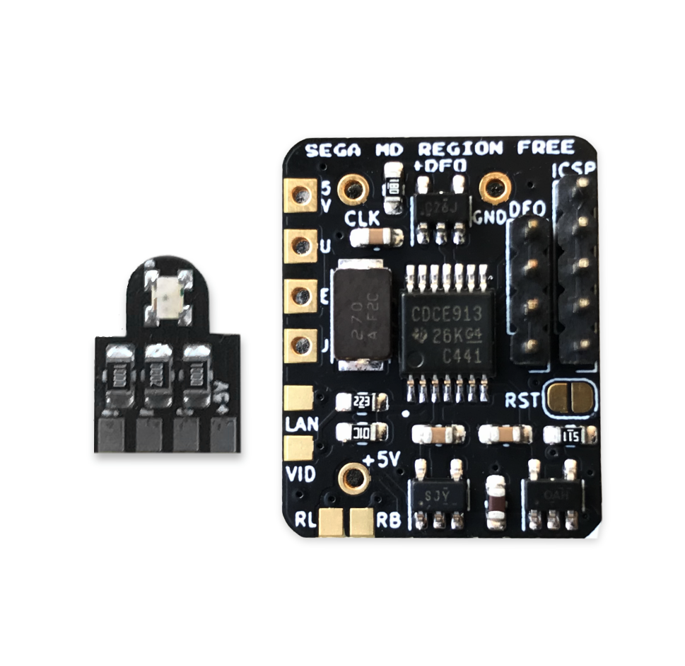 Sega Mega Drive/Genesis Switchless Region Free, 50/60HZ & DFO Mod