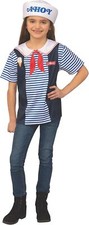 Robin Shirt Hat Scoops Ahoy Stranger Things Fancy Dress Halloween Child Costume