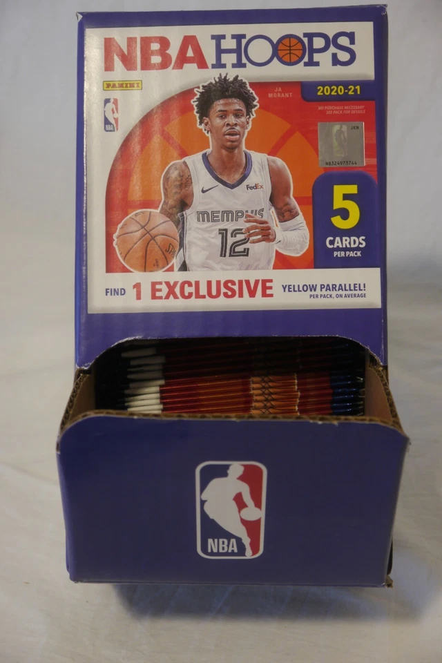 2020-21 NBA Hoops Basketball Display 35 Sealed Packs 5 Cards Per Pack Ja Morant - Image 3 of 4