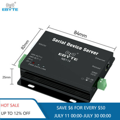UART RS485 to Ehernet Modem ModBus Gateway Long Distance Wireless Serial Device