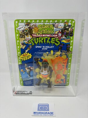 1992 Teenage Mutant Ninja Turtles Sewer Spitting Spike  N Volley Don  GRADED CAS