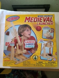 New in Box CitiBlocs Wood Engineer Medieval Launcher 85 Pcs Toy Model Age 7+