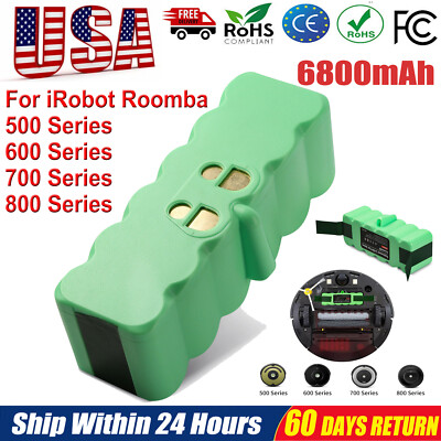 6800mAh 14.4V Ni-MH Battery for iRobot Roomba 500 600 700 800 900 Series 580 960