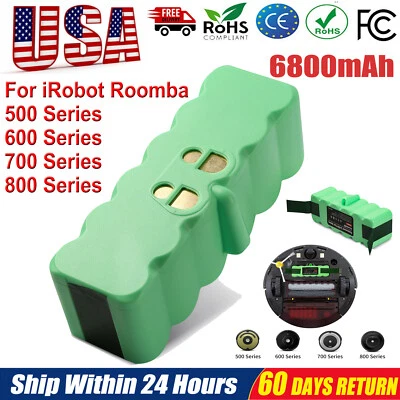 BONACELL 6800mAh 14.4V Ni-MH Battery for iRobot Roomba 500 600 700 800 900 Series 580 960