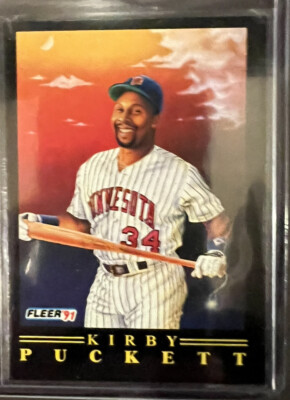 1991 Fleer Kirby Puckett Dynamite Insert #1 EX+ Minnesota Twins HOF