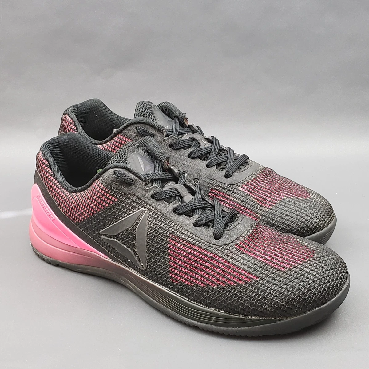 Reebok Crossfit 7 Womens Shoes Size 9.5 Black Pink Athletic Sneakers | eBay