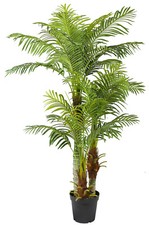 Große Künstliche Palme mit 3 Stämmen 180 cm Kunstpflanze Zimmerpflanze XXL TOP